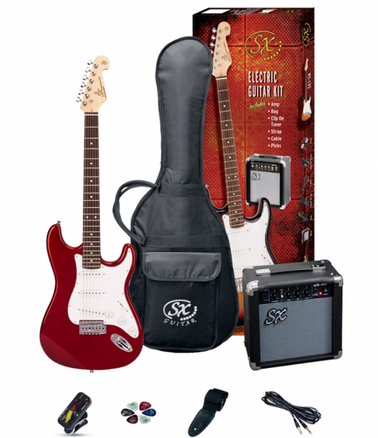 Left Handed SE1 Stratocater Electric Guitar Pack